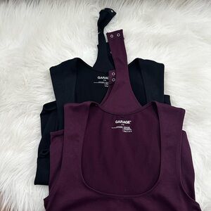 Garage Women's Black and Dark Purple bodysuit